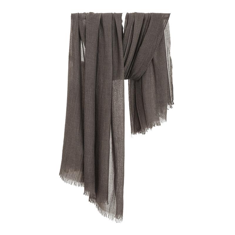 Monochrome Thin Scarf Women'S Sunscreen Shawl Solid Color Simple Imitation Cotton And Linen Silk Scarf High-End Yarn