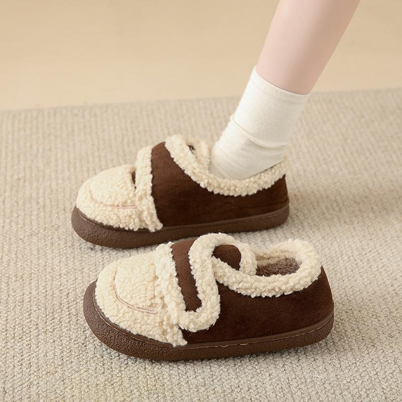 Nošení bavlněné obuvi pro ženy, podzimní a zimní jehněčí vlna