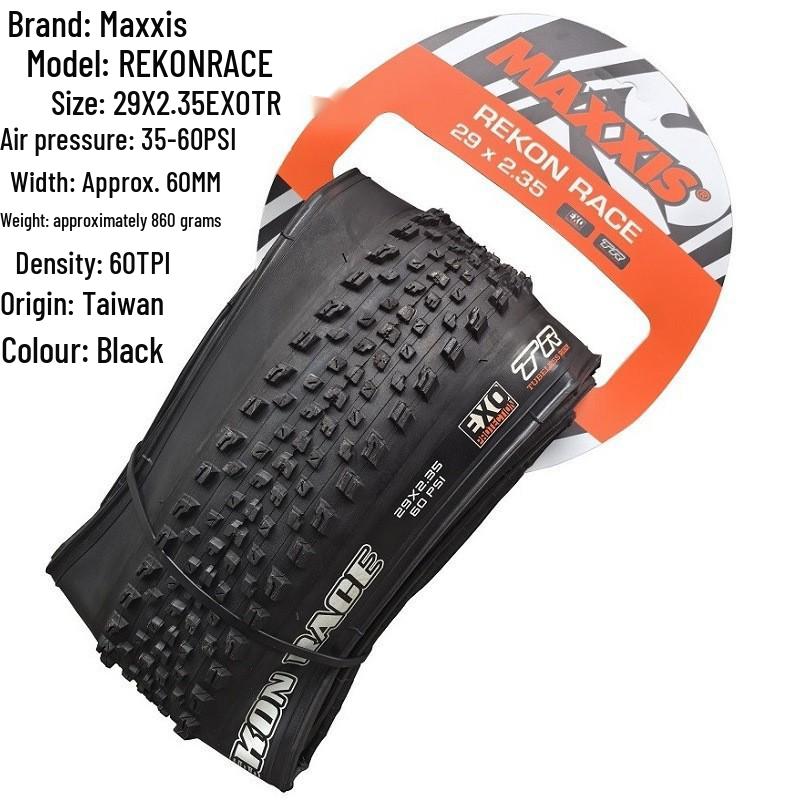 Maxxis REKON RACE Tubeless Faltbarer Mountainbike-Reifen, Gelbe Seitenwand, 27,5/29 x 2,25/2,35
