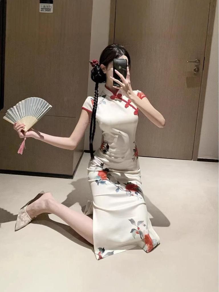 2025 Summer Qipao: Retro Chinese Style, Youthful & Slimming Dress