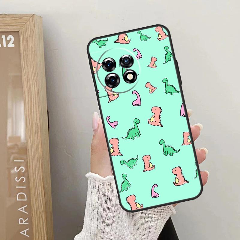 Dinosaur Pattern Case For OnePlus Nord CE 4 3 2 Lite 2T N10 N20 N30 OnePlus 12 11 9 10 Pro 8T 10T 12R Cover
