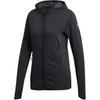 Solid Color Hooded Zip-Up Sports Jacket Women Jackets Black CZ8075