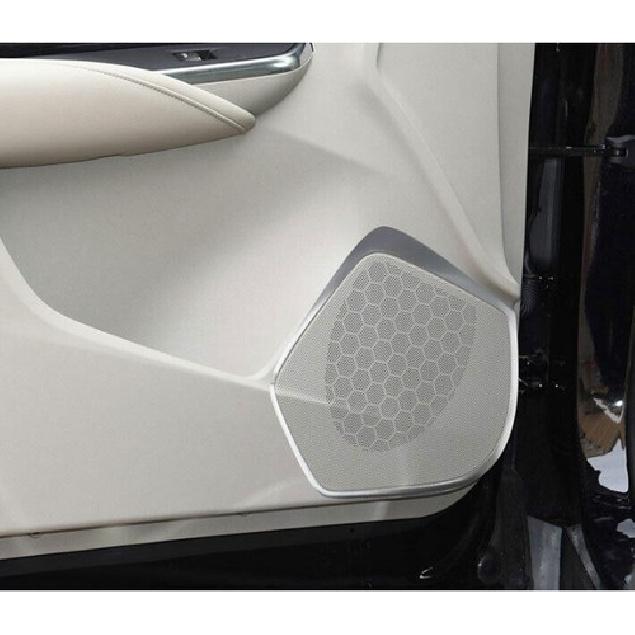 Silver Steel Inner Door Speaker Frame Cover Trim Fit For Cadillac XT4 2018-