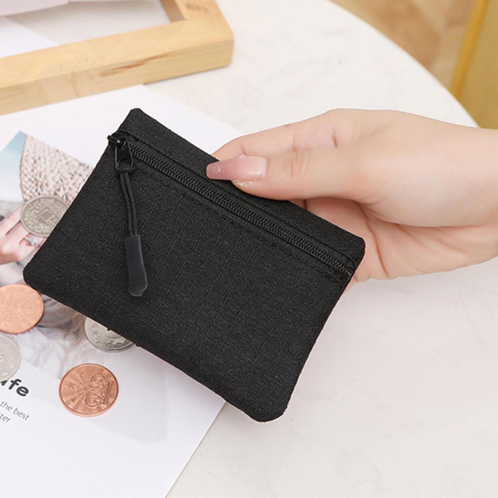 Credit Card Holder Kids Mini Cute Purse Oxford Cloth Coin Purse Women Zipper Coin Pouch Key Earphone Data Cable Card Bag