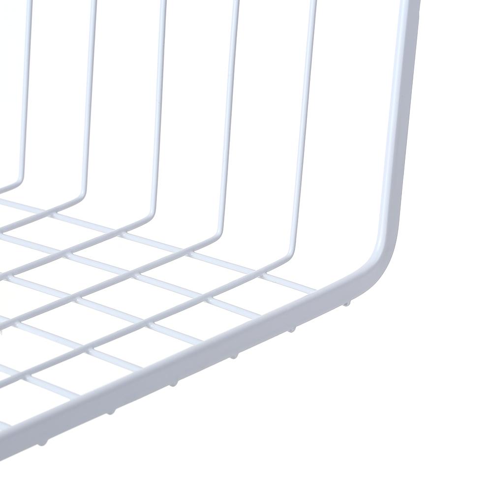 Metal Wire Under Shelf Hanging Storage Basket Space Saving Cabinet Organizer Holder for Bookshelf Kitchen Closet Office