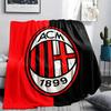 AC Milan Print Flannel Blanket, High Quality Comfortable for All Seasons, Home Decor, Warmth and Comfort, Perfect for Christmas Gifts