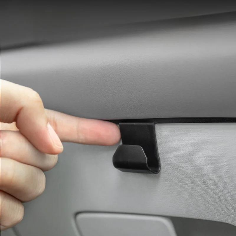Durable Plastic Car Storage Hook, Streamlined Wall-Mounted Organizer for Car Glove Box & Interior Accessories