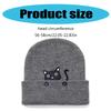 Knit Skull Hat with Embroidered Lovely Kitten Hat Knit Caps for Unisex Pullover Cartoon Hat Embroidered Skull Caps