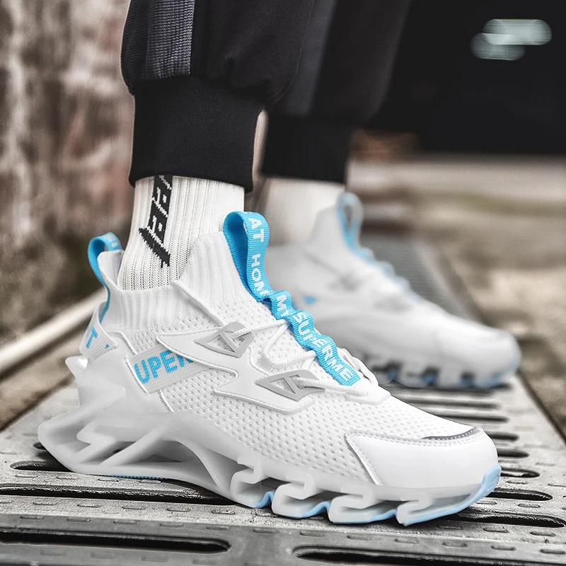 

Luxus Tenis Masculino Высококачественная обувь для мужчин Blade большого размера Flying Woven Casual Breathable Mesh Running Sneakers Бесплатная доставка 43