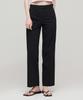 MUSINSA STANDARD WOMAN [Cooltandard] Women'S Straight Hidden Banding Slacks [Black]