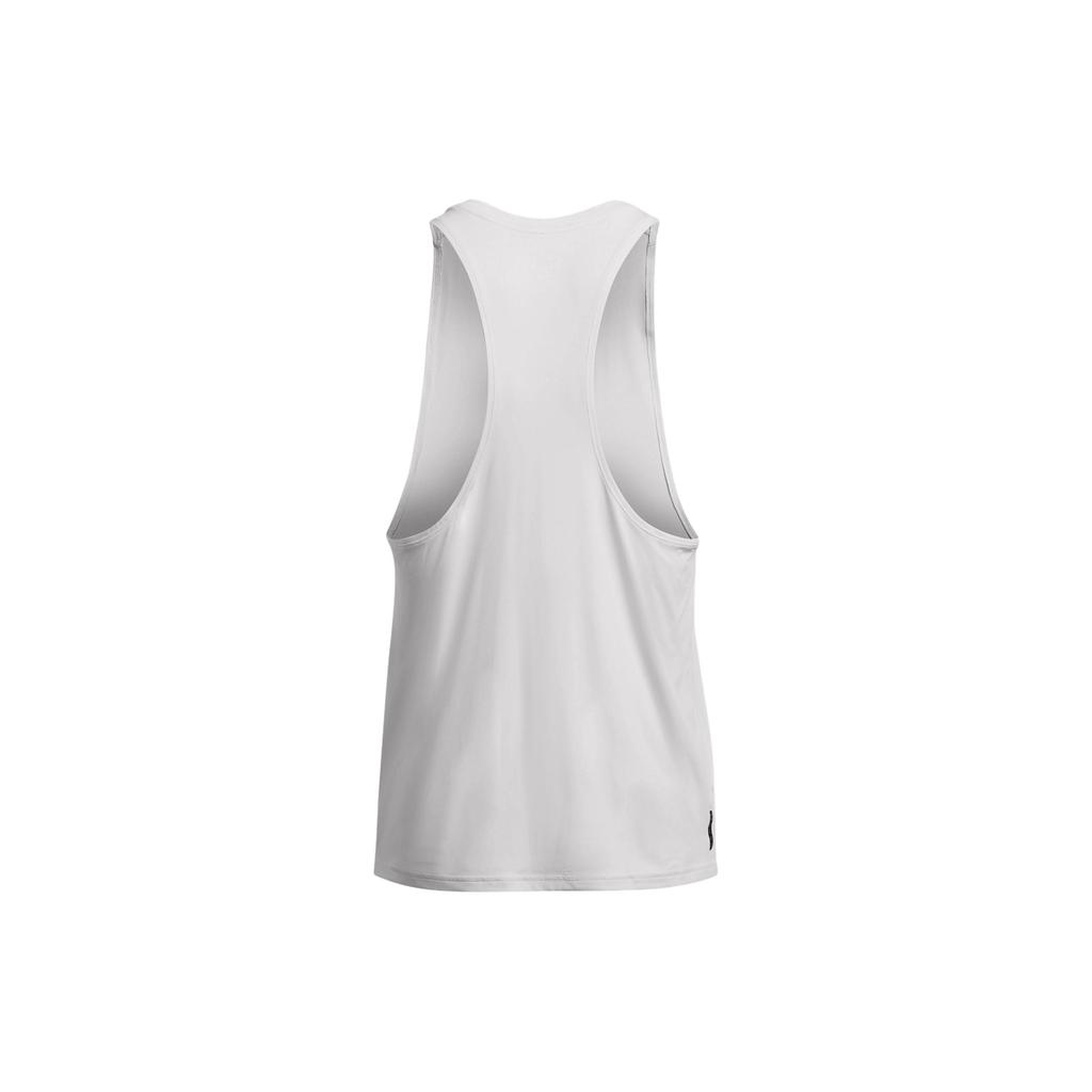 Under Armour UA Vanish Letter Logo Print Lightweight Elastic Breathable Crew Neck Sleeveless Tank Top Men Tops Light-Gray 1382802-023