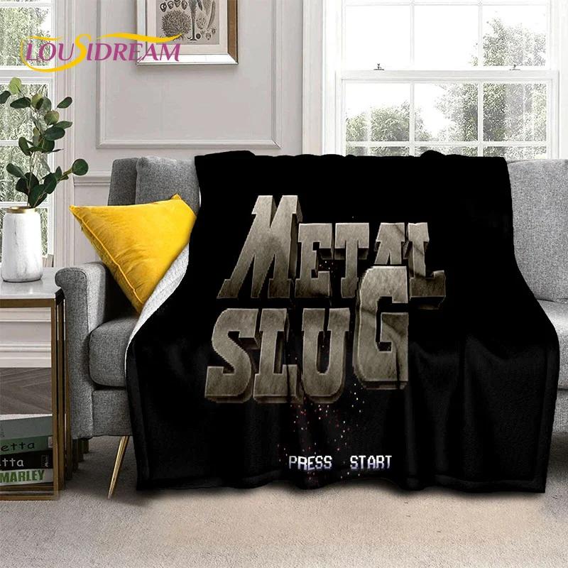Cartoon Metal Slug Gamer Retro Game Blanket,Soft Throw Blanket for Home Bedroom Bed Sofa Picnic Travel Office Cover Blanket Kids