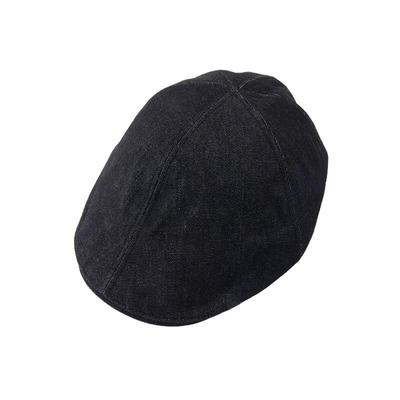 Oversized Raw Denim Hunting Cap for Middle-aged Men