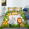 Cartoon Animal Digital Printing Bedding Two Three Piece Set Polyester