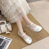 2025 New Korean Version Flat-soled Single Shoes Women's Versatile Casual Mary Jane Shoes Breathable Butterfly Soft-soled Grandma Shoes Tide