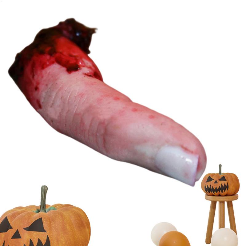 1pc Halloween Horror Bloody Finger Prank Prop Bloody Severed Finger Realistic severed finger scary props scary Fake Finger