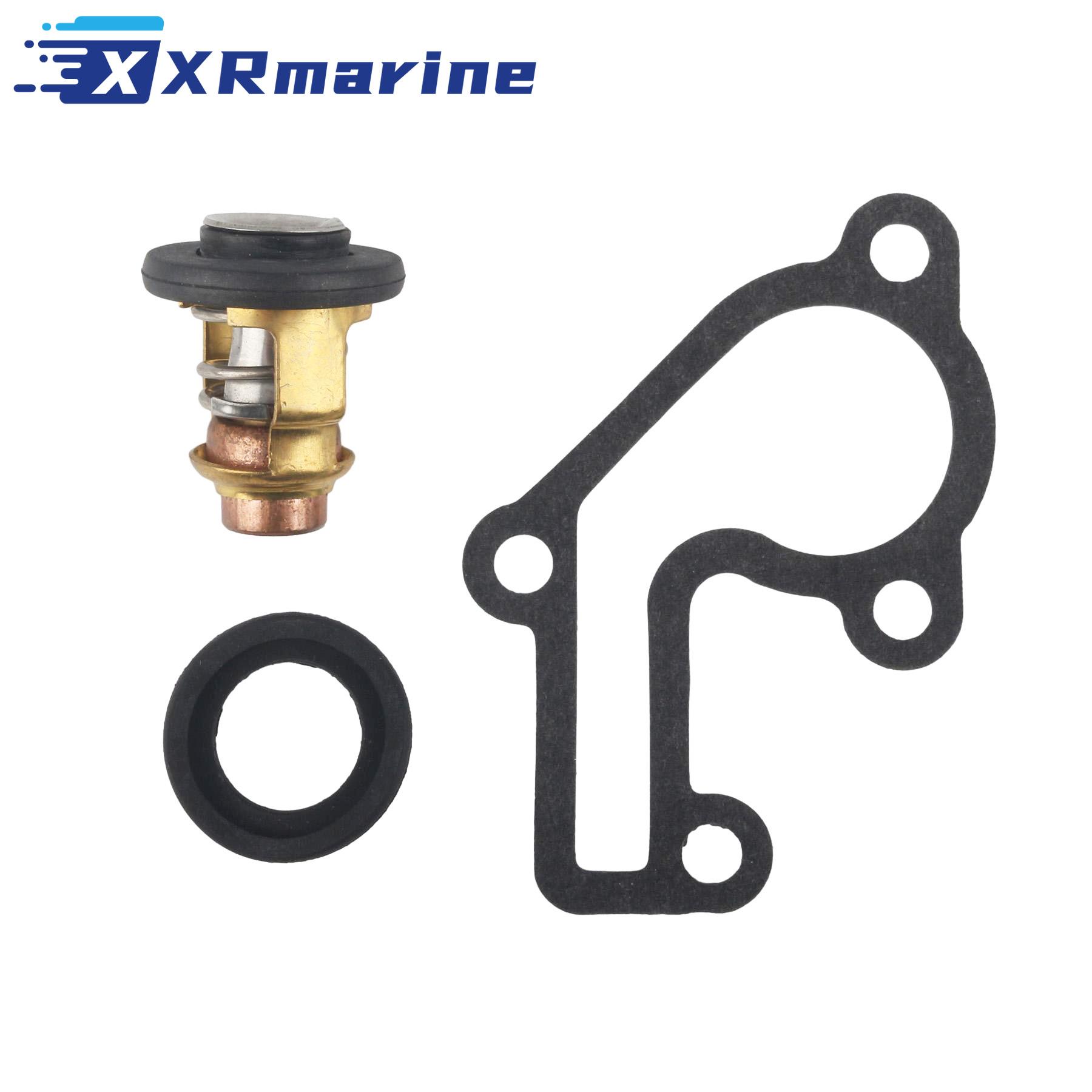 

6E5-12411 50℃122℉ Thermostat 6E5-12411-20 W/ Gasket & Seal 682-12414-A1 for Yamaha 9.9 15 HP 9.9MSH 15MSH Outboard 6E5-12411-30 6E5-12411