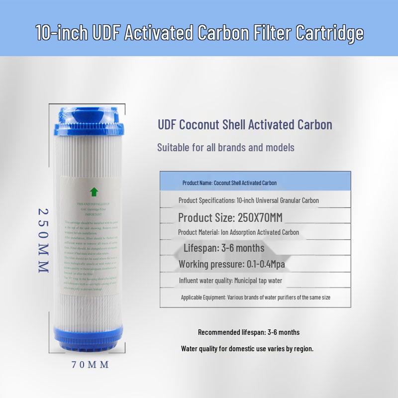10-дюймовый универсальный картридж-фильтр для очистителя воды с гранулированным активированным углем