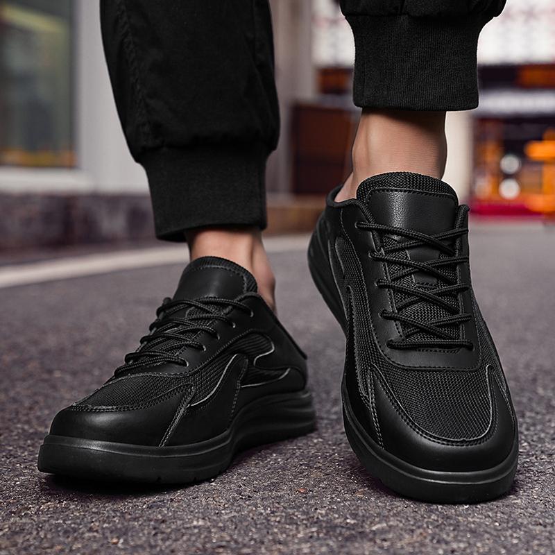 Модные кроссовки мужские слипоны лоферы дышащая прогулочная повседневная обувь для мужчин — фото 5