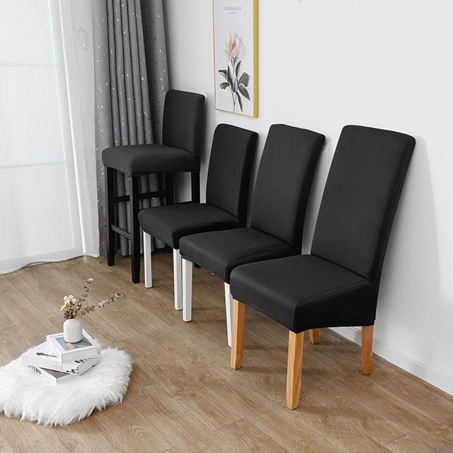 Coprisedie Elasticizzati in Spandex Monocolore Per Sala da Pranzo Cucina Matrimonio Ufficio Hotel Tessuto Durevole in Poliestere
