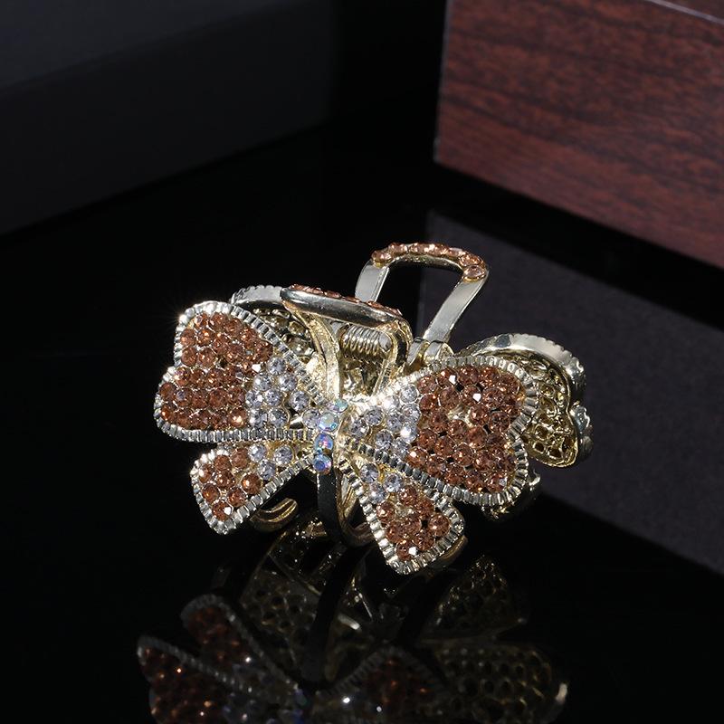 Elegant Rhinestone Butterfly Hair Claw: Medium-Sized High-End Accessory for Hairpin Bangs and Back-of-Head Styles