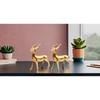Brass Deer Statue | Height-9.5 Cm Aprrox Vastu Idol for Home and Office | Zonal Placement- West/WNW | Pack of 2