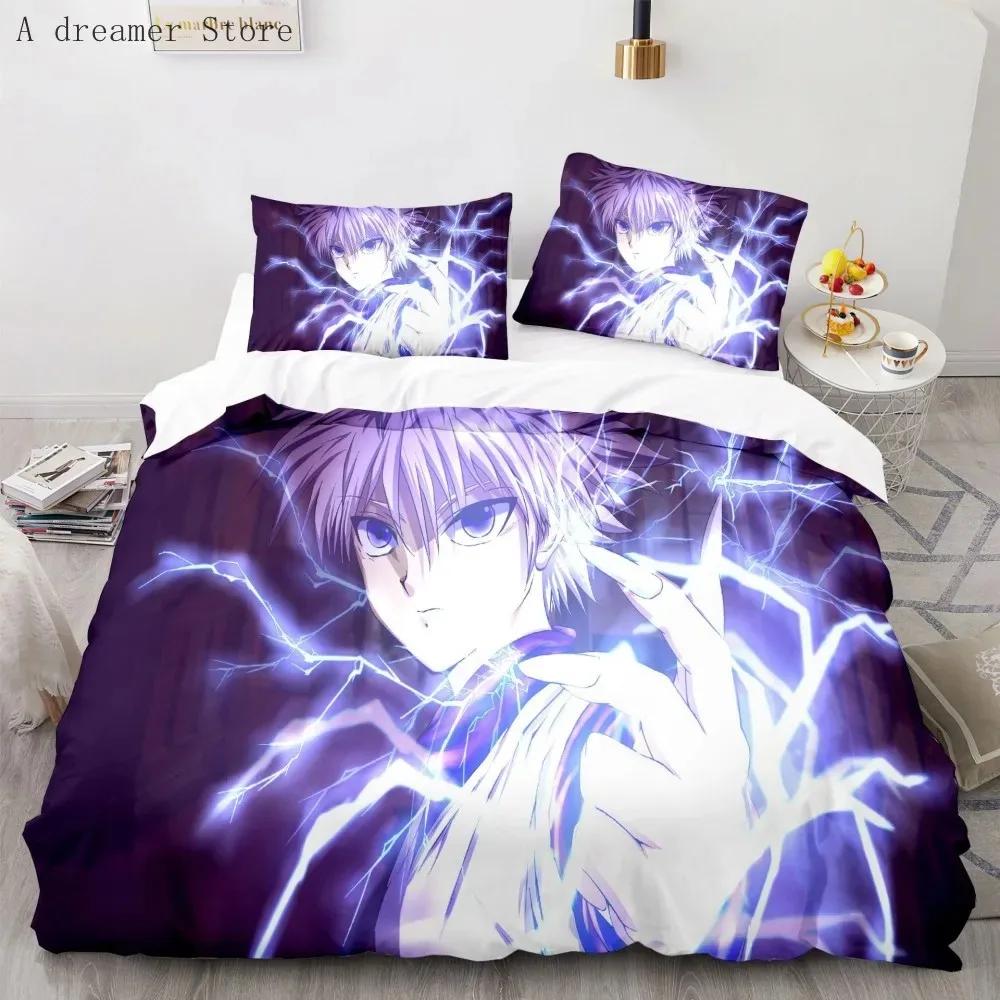 3d Hunter X Hunter Bedding Set Twin Full Queen Size Anime Bed Set Children Kids Duvet Cover Bedroom Home Decor