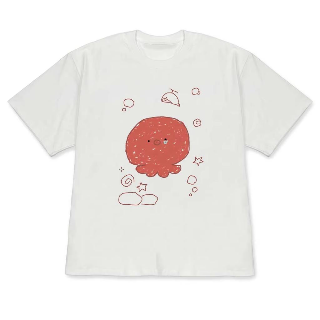 Cute Shark Graphic Shortsleeve Tshirt Minimalist Ocean Aesthetic Casual Top Kawaii Blue Shark Crew Neck Tee For Unisex Unisex