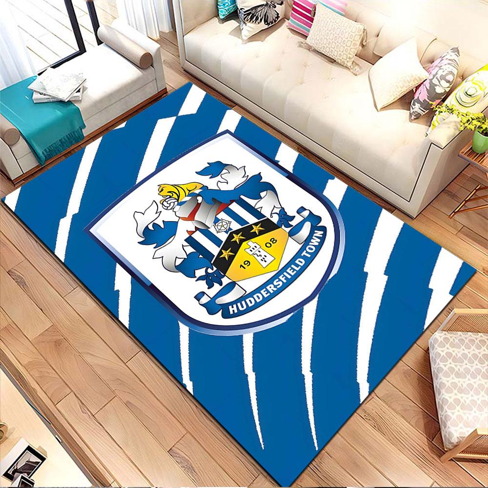 Huddersfield Town FC Emblem Patterned carpet, non slip mat suitable for living room and bedroom sofas