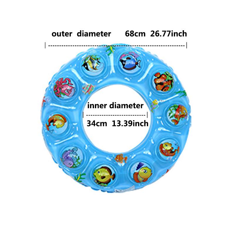 1 buc. Airbag dublu îngroșat Cerc de înot gonflabil de cristal pentru piscină de vară pentru copii, jucării de plajă pentru siguranță în apă plutitoare