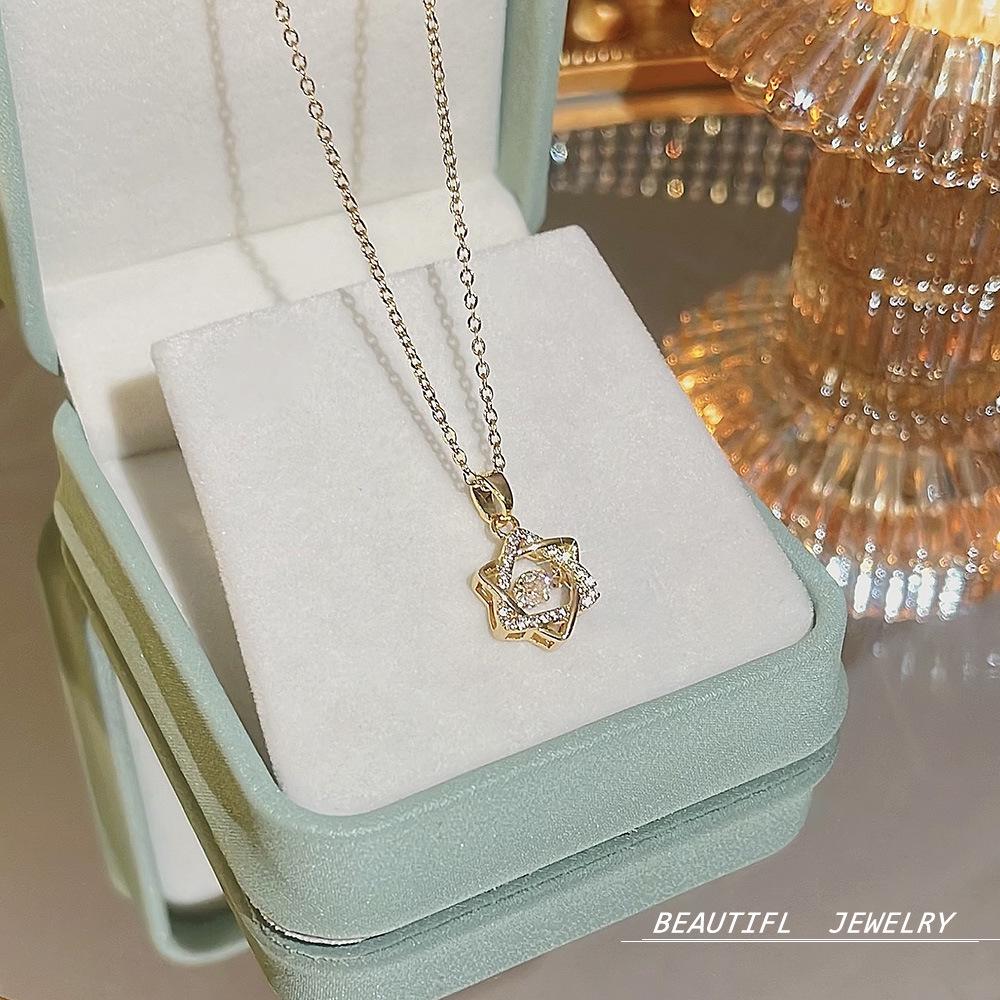 Korea's Best-Selling Clavicle Pendant Necklace - Super Fairy Titanium Steel Jewelry for Women
