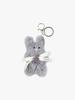 PINK PINEAPPLE SHINY NOSE BUNNY KEYRING_GREY