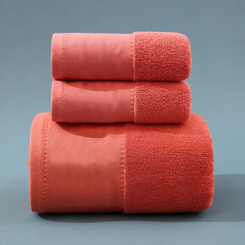 Pure Cotton Class A Soft Absorbent Embroidered Bath Towel - Luxurious, Thickened for Adults