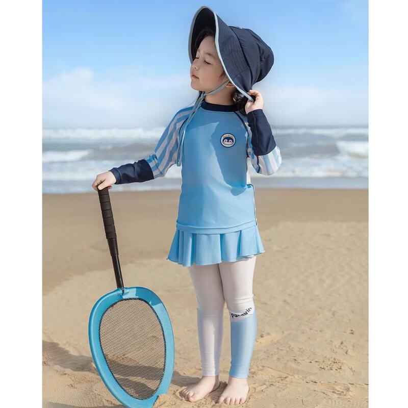 Youyou Girls' Sun Protection Long Sleeve Two-Piece Swimsuit