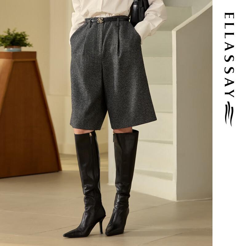 ELLASSAY Women's Merino Wool Blend Bermuda Shorts