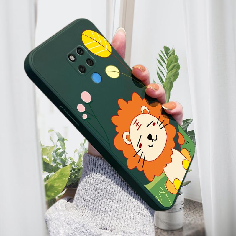 

Чехол для телефона с мультяшным красочным узором, квадратный, жидкий, силикон, TPU, полное покрытие, противоударный, защитный чехол для камеры Huawei Honor Vivo Honor 9X Pro темно-зеленого