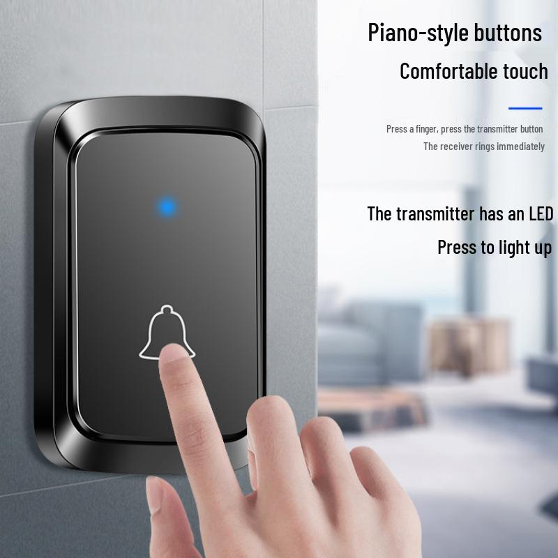 Wireless Waterproof Electronic Doorbell with DC Plug-in and Remote Control for Cross-border E-commerce