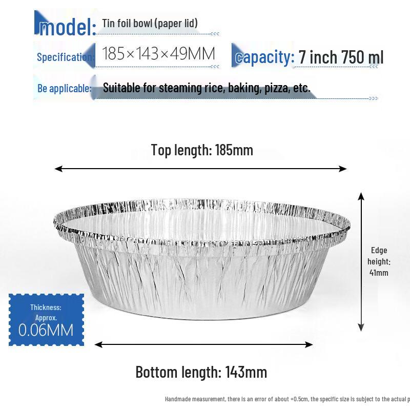 Disposable Round Foil Takeout Container with Lid