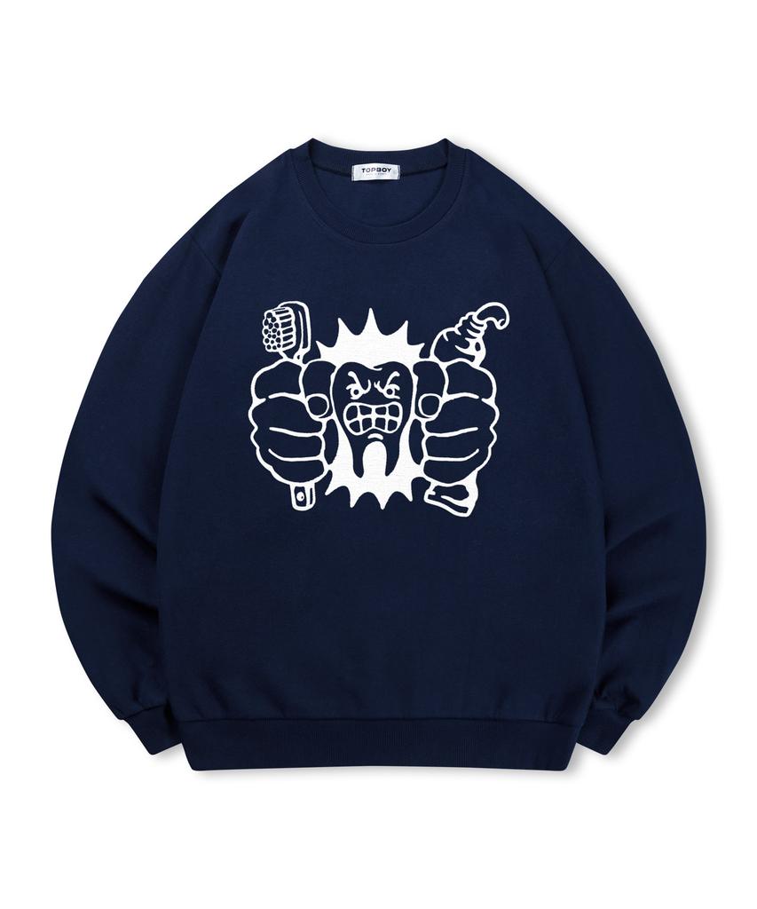 TOPBOY [Non-Fleece Or Fleece] Dentist Print Sweatshirt (C Type)