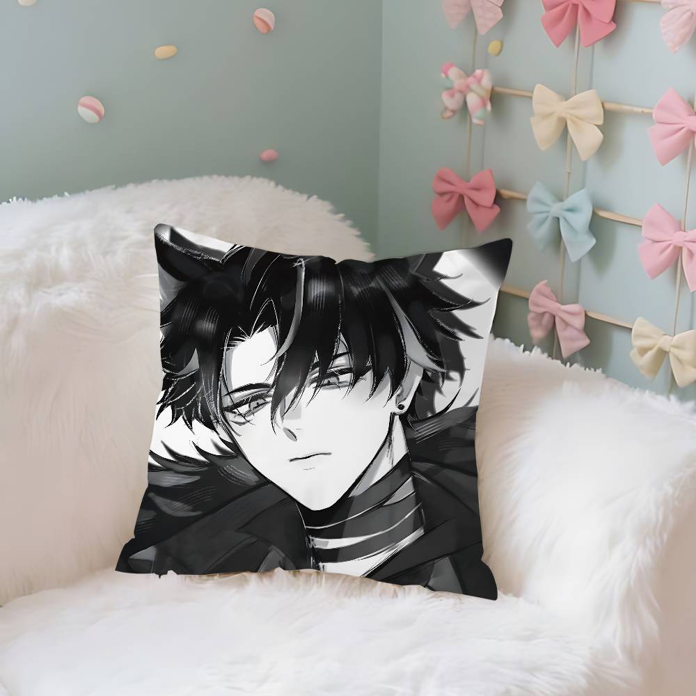 Cute Wriothesley Case Plush Fabric Soft Pillowcase Double Sided Print Cushion Cover Household Gifts