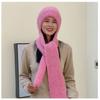 New women's autumn and winter hat, thickened squirrel fleece three-in-one hat, outdoor cold-proof and windproof hat and scarf combo