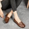 Mode Frühling Neue Flache Mutterschuhe Echtes Leder Lässige Damenschuhe Rindsleder Flacher Ausschnitt Damen Einzelne Schuhe