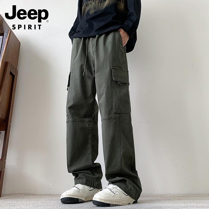 JEEP SPIRIT Men's Loose Straight Cargo Pants