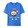 Merry Christmas Ugly Xmas Shirt Dog Santa Hat Maltese Lover TShirt Printing Short Sleeve Cotton Fabric ONeck Unisexs Tops Shirt