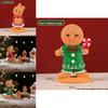 Christmas Gingerbread Man Decor Resin Cartoon Holiday Tabletop Ornament For Festive Atmosphere