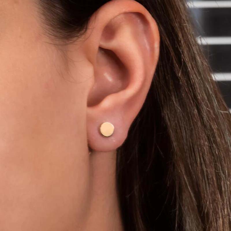 Stainless Steel Geometric Stud Earrings for Women Minimalist Circle Triangle Star Ear Studs Horseshoe U Shaped Earings oorbellen
