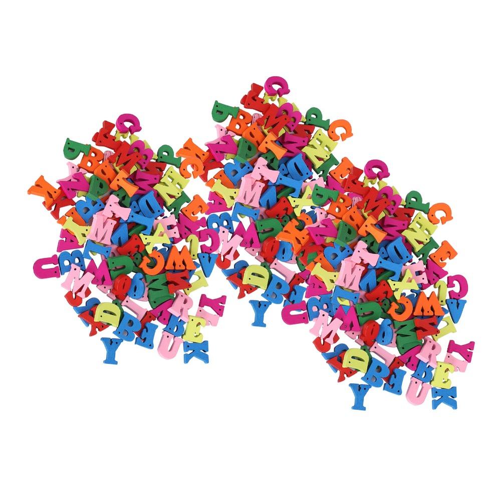 300pcs Mixed Colors Wooden Alphabet Assorted Colored Wooden Craft Letters Wedding Decor