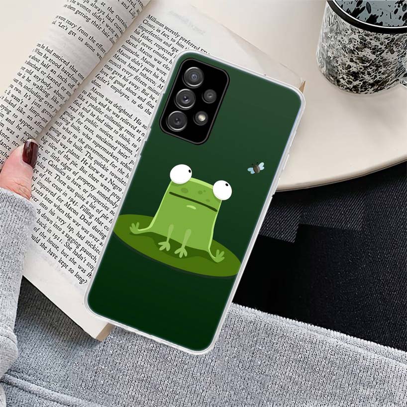 Green frog Phone Case for Samsung Galaxy A17 A16 A15 A14 A13 A57 A56 A55 A54 A53 A37 A36 A35 A34 A33 A26 A25 A24 A23 Galaxy A16