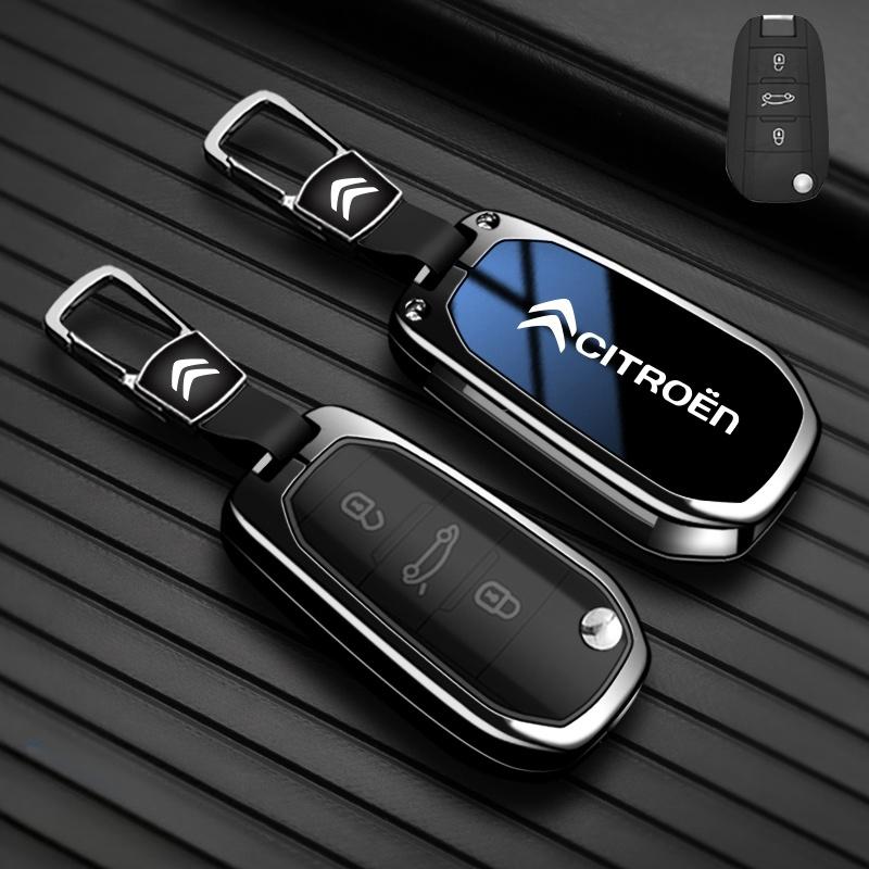 Zinklegering High-end Auto Sleutelhoesje Voor Citroen C1 C2 C3 C4 C5 C6 VTS Xsara C-Crosser Berlingo Jumpy Sleuteletui Sleutelhanger Accessoires