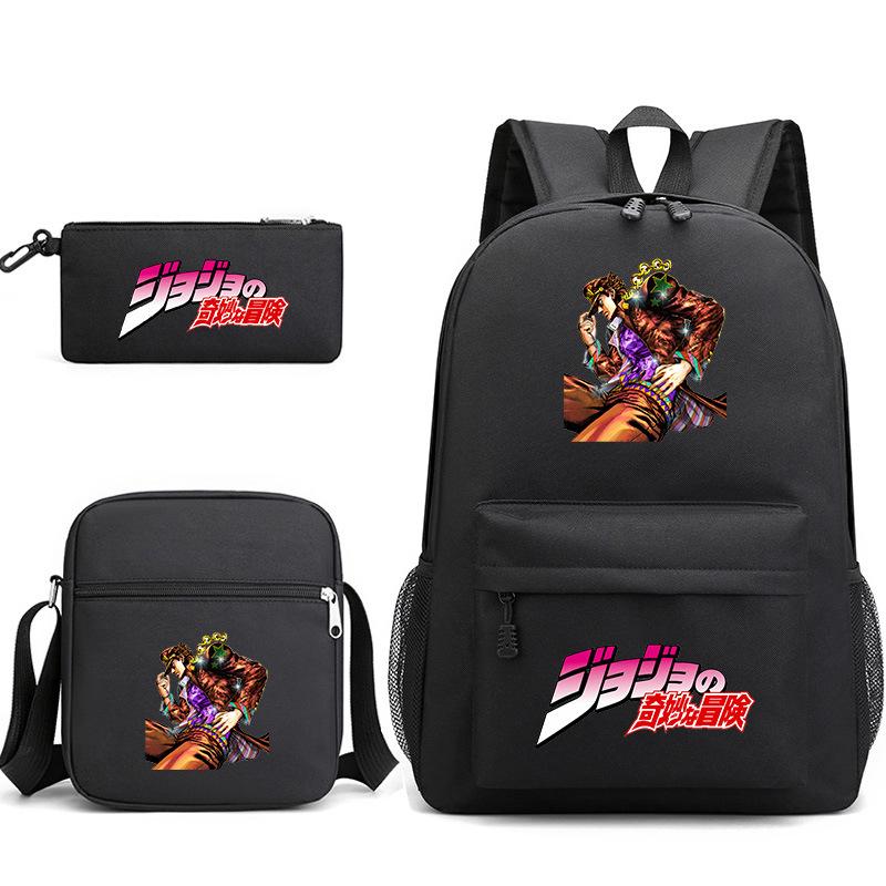 Anime Oo'S Wonderful Adventure Peripheral Schoolbag Pencil Bag + Diagonal Hanging Bag + Backpack Three-Piece Set